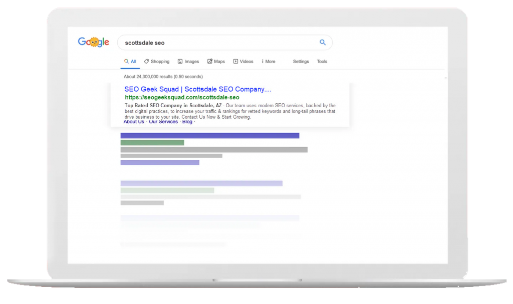 scottsdale seo google search result